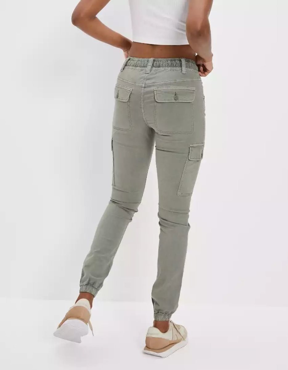 Venta De Pantalones American Eagle Online Mexico - AE Stretch High-Waisted  Jegging Jogger Mujer Verde Oliva